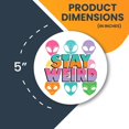 thumbnail image 2 of Magnet Me Up Stay Weird Colorful Alien Magnet Decal, 5 inch, Automotive Magnet, 2 of 7