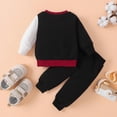 thumbnail image 6 of Rovga Toddler Baby Boy Fall Spring Outfit Long Sleeve SweatshirT-Shirt Top+ Drawstring Pants 2Pcs Set Stylish Clothing, 6 of 7