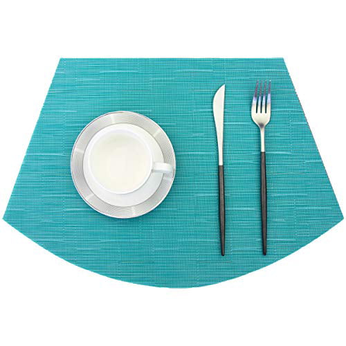 Pigchcy Wedge Placemat Dining Room Washable Easy to Wipe Clean Table Mat Shaped 