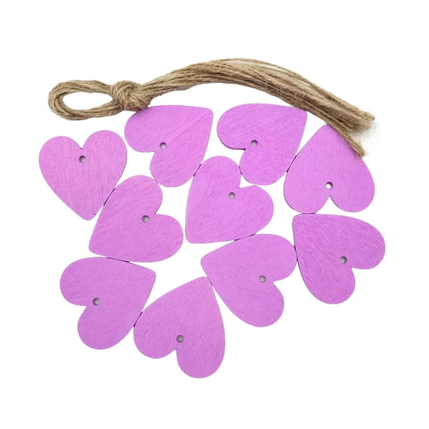 Qarigey 1 Juego de adornos rebanada amor en forma de corazón DIY artesanías naturales Chips de casa adornar para fiesta álbum de recortes foto Accesorios de disfraces Púrpura Qarigey AP010335-04