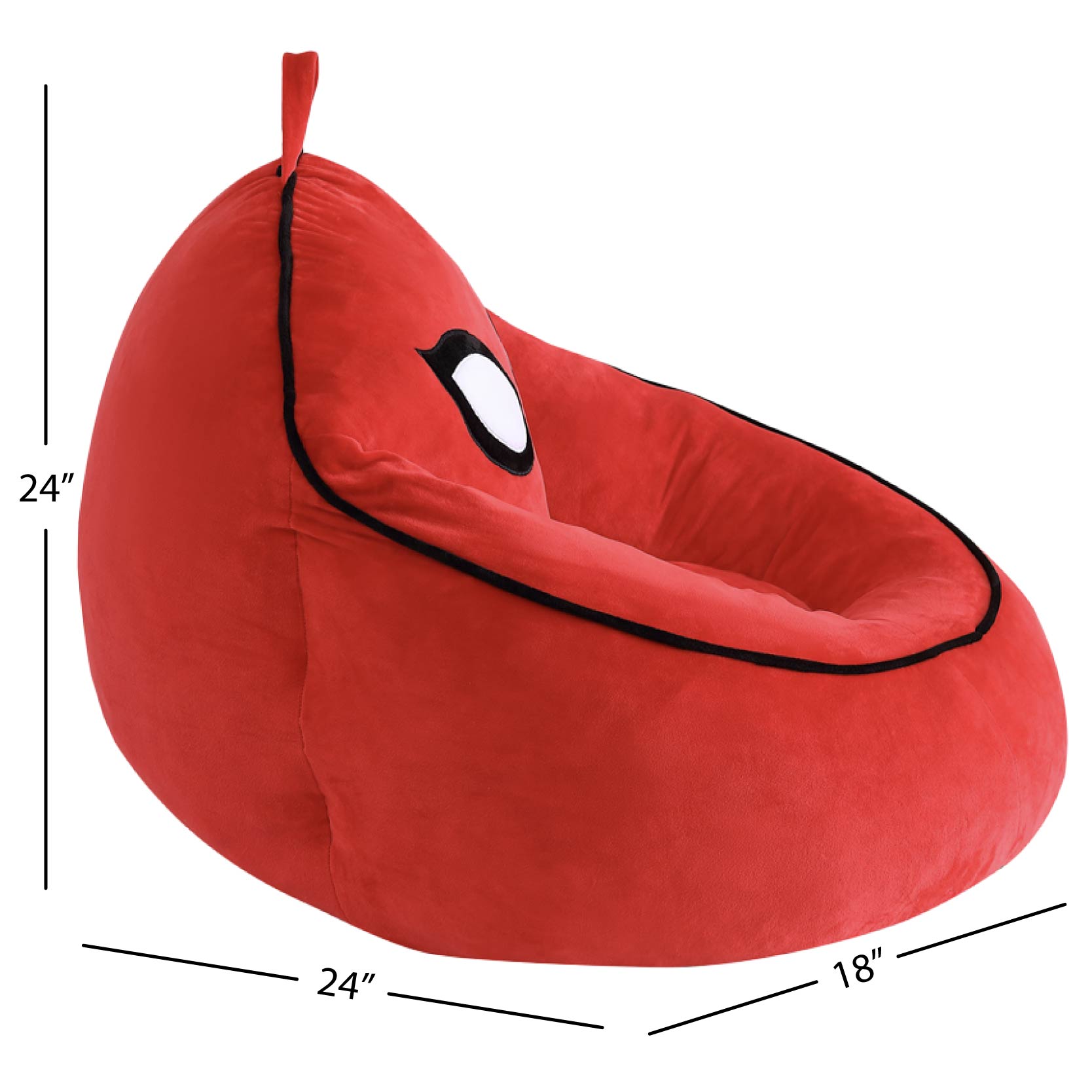 Marvel Spiderman Compressed Foam Beanbag Chair for Kids, Red photo 5