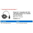 thumbnail image 2 of Pickup Coil - Compatible with 1984 - 1985 Dodge Daytona 2.2L 4-Cylinder Naturally Aspirated, 2 of 2