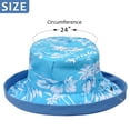 thumbnail image 4 of Sun Blocker Sun Hat for women, Canvas Reversible Bucket Hat, UV Sun Protection UPF 50+, Double Sided Outdoor Safari Travel Beach Golf Cap, Floral Blue, 4 of 7