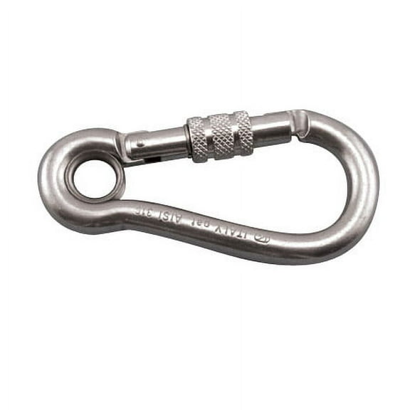 316 STAINLESS STEEL KEY LOCK SPRING CLIP CARABINER 7/16 (S0181-K120)