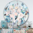 thumbnail image 2 of Designart 'fleurs Roses Abstraites' Art Mural Cercle en Métal Style Ferme - Disque de 36, 2 of 5