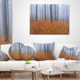 thumbnail image 4 of Designart Foggy Dense Forest in autumn - Modern Forest Throw Pillow - 12x20, 4 of 5