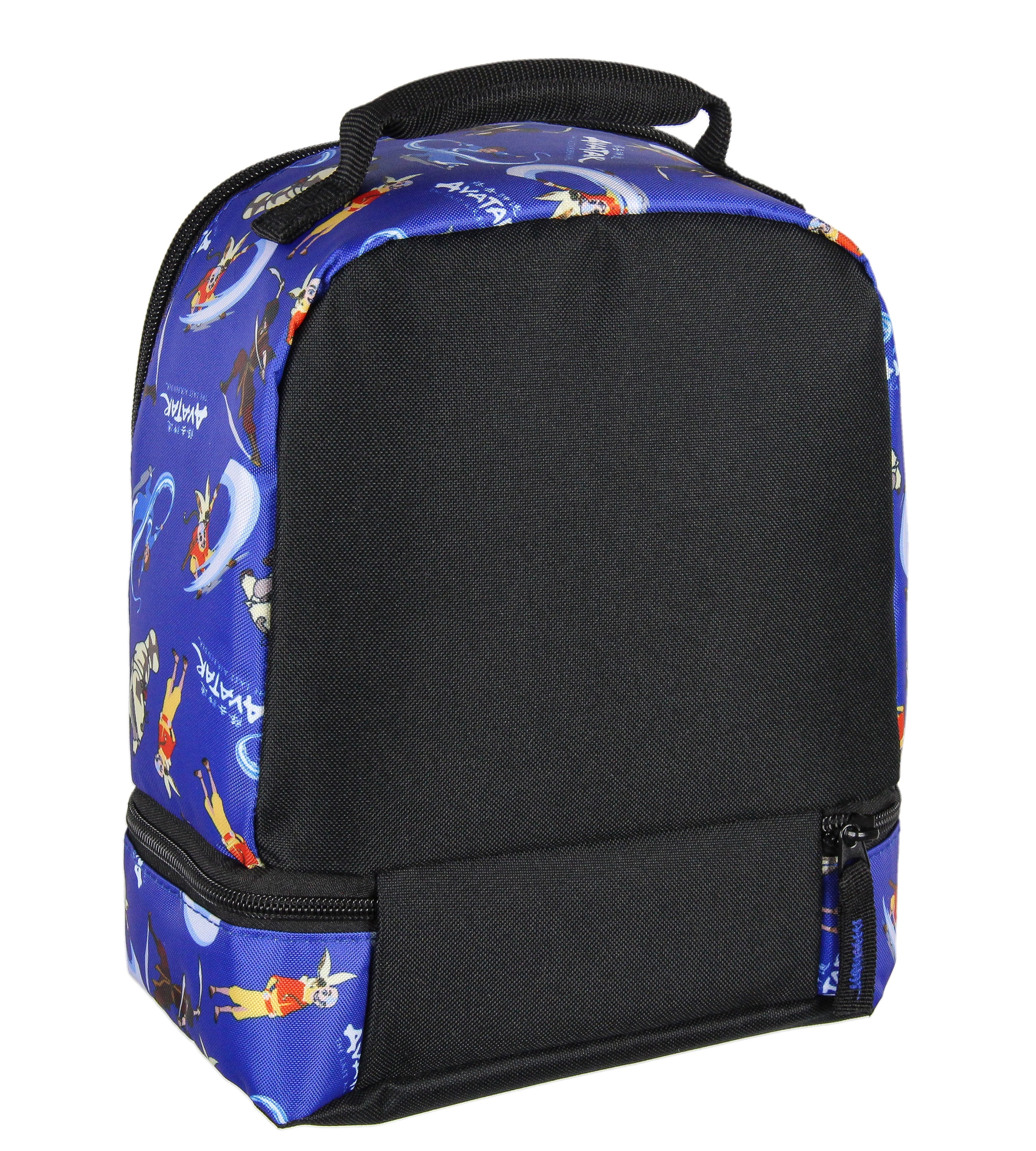 Nickelodeon Avatar The Last Airbender Character Aang Katara Sokka Zuko Cartoon Dual Compartment Lunch Box Bag 9"