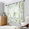 thumbnail image 2 of Yayeee Window Curtains Set of 2 for Living Room Light Filtering 63"x42", Kiwi Leaves Fruit Pattern, 2 of 7