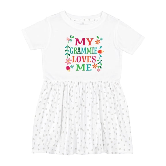 Inktastic My Grammie Loves Me Girl Grandchild Girls Toddler Dress