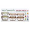 Sage Spoonfuls Tough Glass Baby Food Jars, Combo Pack, 6 Pack