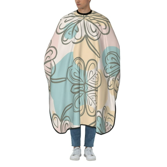 ZICANCN Hair Cutting Cape for Adults, Clover Leaves Cape Salon Barber Cape for Hair Stylist Shampoo Capes Waterproof 55x66 IN