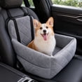 thumbnail image 5 of Pet Travel Gear, Pet Car Seat, Small Dog Car Seat, Dog Car Seats for Small Dogs, 19X16X16 Inch Quilted Soft Plush Dog Car Booster Seat with Built-In Safety Leash for Car Back and, 5 of 7