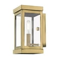 thumbnail image 6 of Livex Lighting Hopewell Outdoor Wall Lantern in Antique Brass, 6 of 9