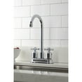 thumbnail image 2 of Kingston Brass KB8491ZX Millennium Two-Handle 2-Hole Deck Mount Bar Faucet in Polished Chrome, 2 of 7