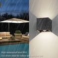 thumbnail image 4 of Aplique de pared moderno para exteriores con detección automática de día y noche, luz LED de aluminio de 12 W, ángulo de luz ajustable, fácil de instalar, lámpara impermeable IP65 negra para áreas, 4 of 5