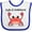 White and Royal, variant on Inktastic Cute and Crabulous Funny Crab Boys or Girls Baby Bib