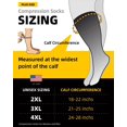 thumbnail image 2 of Plus Size Compression Socks for Women Men 20-30 mmHg 2xl 3xl 4xl , Wide Calf High Tights Long SocksStockings Best Support for Circulation, Running, 2 of 6