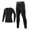 Black, variant on FYEGRE Thermal Underwear for Kids Long Johns, Boys Thermal Underwear Set for Skiing, Base Layer Long Underwear Boy Winter Green 28.00