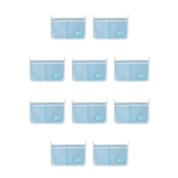 Billuyoard Bolsa de malla de almacenamiento para refrigerador, organizador de condimentos colgantes de rejillas, estante de congelador hueco, Azul 10piezas Billuyoard CBP162731