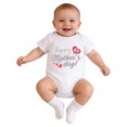 thumbnail image 5 of Baby Boy Romper Gentle Letter Print Short Sleeve Crew Neck Versatile Letter Bodysuit Thin Spring Summer Outfit, 5 of 5