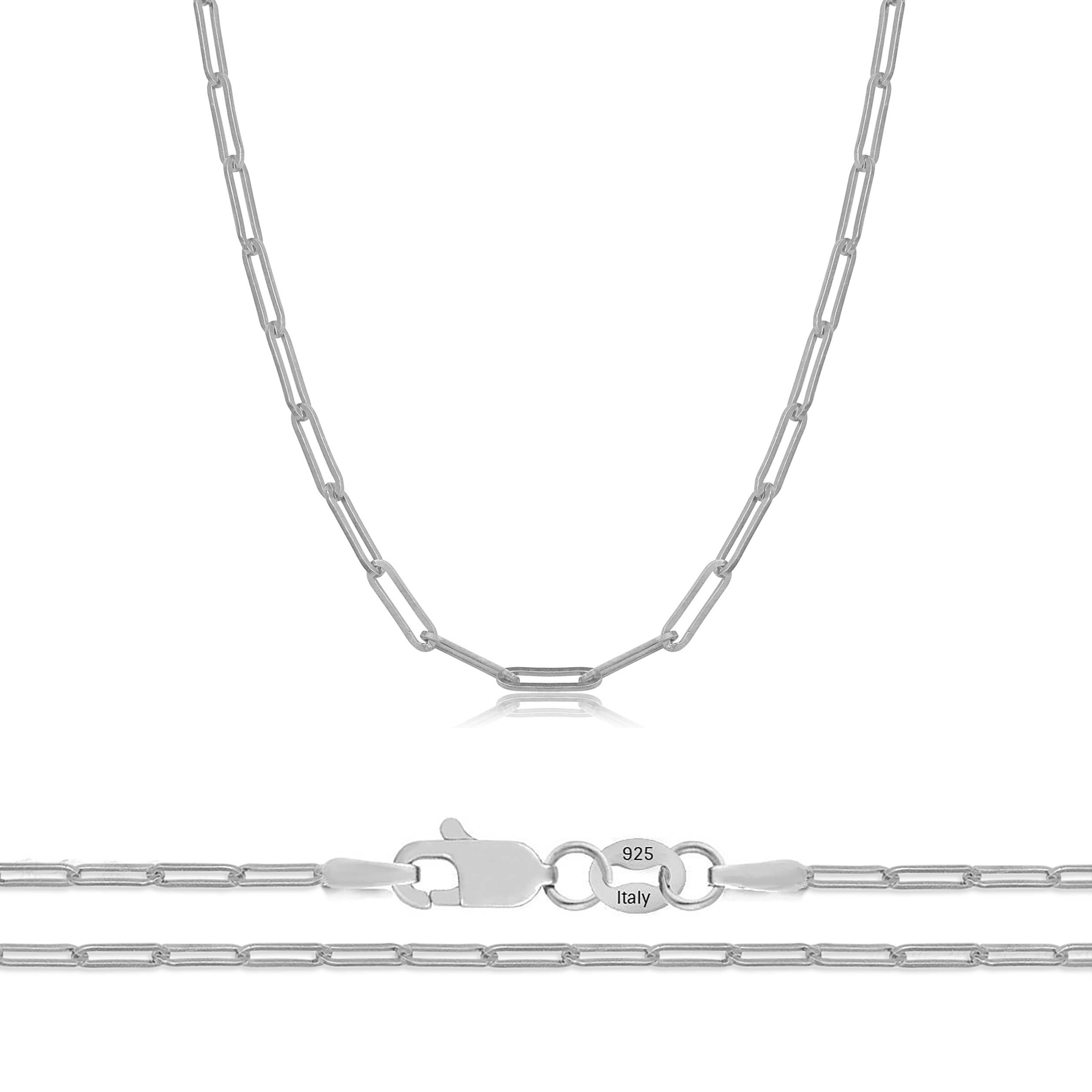 2MM Curb Chain .925 Solid Sterling Silver Sizes 7-30