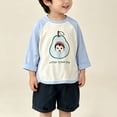 thumbnail image 2 of KPOPLK Fall T-Shirts for Kids Girl 1T 2T 3T 4T 5T Long Sleeve Crewneck Tee Top Toddler Girls Lounge Cute Clothes Sky Blue,Size 1-2 Years, 2 of 8