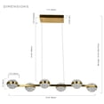 thumbnail image 5 of VONN Milano 39" ETL Certified Integrated LED Aluminum Chandelier - Antique Brass, 5 of 10