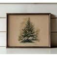 thumbnail image 4 of Vintage Christmas Tree Print Poster Antique Evergreen Beige Holiday Wall Art Canvas Artwork Wall Decor Winter Prints Painting Christmas Fireplace Mantel Decoration No Frame, 4 of 6