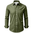 thumbnail image 3 of Bosfbaoi Shirts for Men Long Sleeve Pleated Front Button Down Oktoberfest Dress Shirts, 3 of 5
