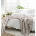 thumbnail image 4 of Unique Bargains Soft Flannel Fleece Velvet Blanket Camel 90" x 108", 4 of 8