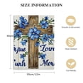 thumbnail image 2 of Nawypu  Jesus Canvas Wall Art Rustic Jesus Christ Cross With Blue Flowers and Butterflies Canvas Prints Jesus Is My God Wall Decor Christian Faith Signs Wall Art Country Style Christmas, 2 of 5