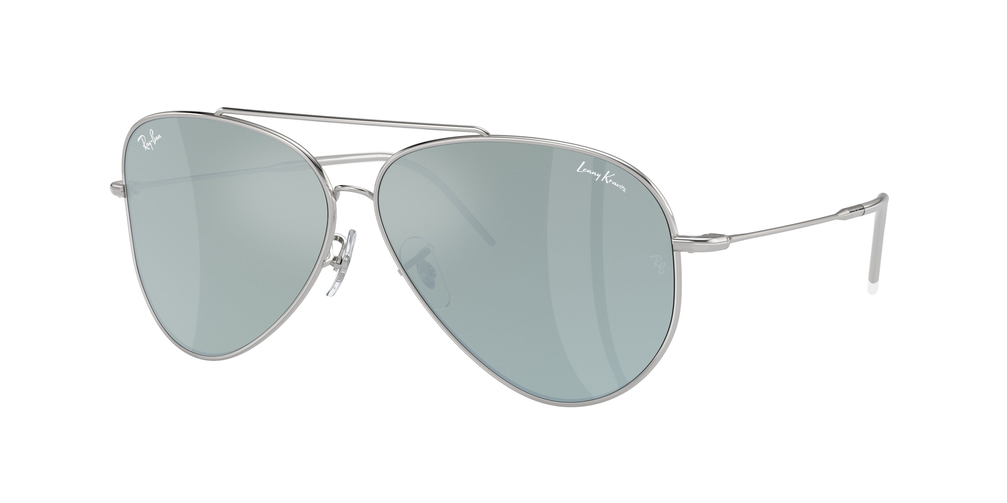 Ray-Ban AVIATOR MIRROR 58mm Silver w/ Polarized Grey Classic