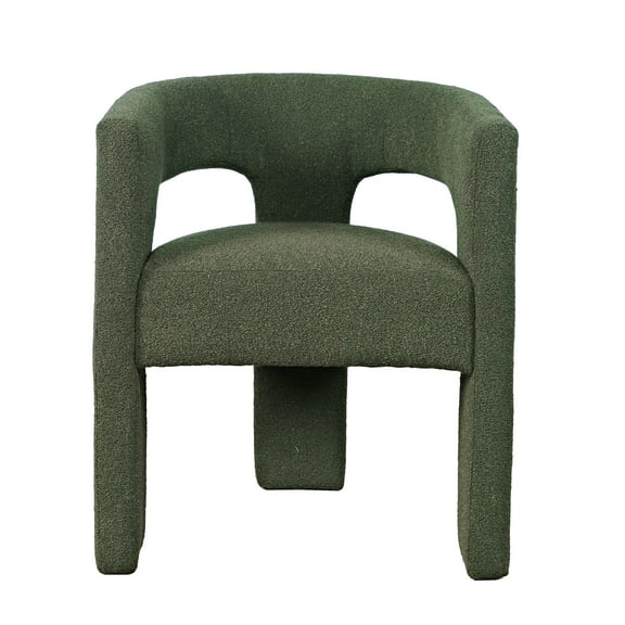 Sven Modern Contemporary Upholstered Three-Leg Curved Back Dining Chair