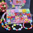 thumbnail image 4 of Educational DIY Bead Craft Kit for Kids Ages 4-6: 24-Grid Spring Blossom Design with 9-Piece Tools Set – Enhance Intelligence, Hand-Eye Coordination & Creativity Through Bracelet and Necklace Making;, 4 of 6
