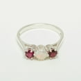 thumbnail image 2 of LBG 10k White Gold Cultured Pearl & Pink Tourmaline Womens Anniversary Ring - Size 4.75, 2 of 6