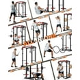 thumbnail image 6 of Memoryfield Power Cage with Cable Crossover System, 2000 lbs Capacity Power Rack with LAT Pulldown, Multi-Function Workout Cage with Pulley System for Strength Training, Red, 6 of 6