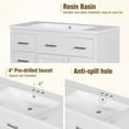 thumbnail image 4 of EUROCO 36" Bathroom Vanity with Sink Bathroom Vanity Cabinet with Multifunctional storage space, Solid Wood Frame, 5 Drawers and 1 Door, White, 4 of 8