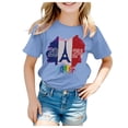 thumbnail image 1 of EHQJNJ Chandail en Molleton pour Tout-Petit Fille Automne Manches Courtes T-Shirt Col Rond Été Coupe Décontractée Basique Chandails en Molleton Col Rond Enfants, 1 of 4