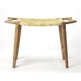 thumbnail image 3 of Butler Specialty Tristan Wood And Rattan Stool In Natural, 3 of 4