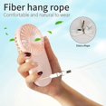 thumbnail image 4 of Personal Fan Pink Mini Handheld Fan,USB Recharge,Colorful LED,Small Portable Hand Fan with 3 Speed Modes for Travel, Camping, Hiking and Office, 4 of 4