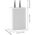 thumbnail image 6 of Fu1997 2 - Pack 5V 2A Fast Charging USB Wall Charger, White, Compatible for Baby Bottle Warmer, iPhone, iPad, Samsung, Android, Kindle, 6 of 7