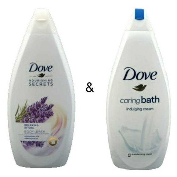 Body Wash Relaxing Ritual 500 by Dove & Caring Bath Indulging Cream 750 by Dove