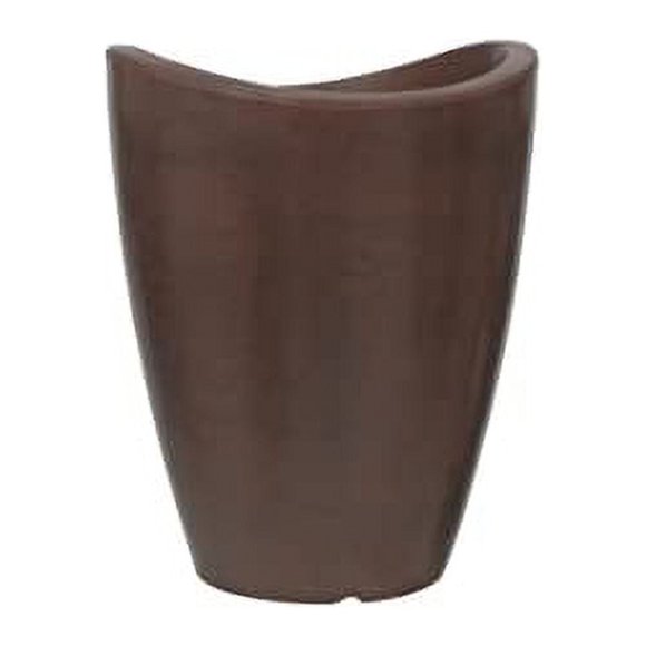 Ecobo Maceta Redonda Ecológica 32,0 cm, Uso Interior/Exterior, Duradera, Versátil y Ligera, Diseñada por Artesanos Brasileños, Diseño Contemporáneo, Todo Tipo de Climas, Color Marrón.