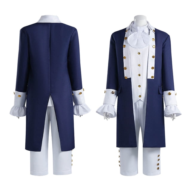 Conjunto de abrigo, camisa, pantalón y chaleco de manga larga para hombre, estilo cosplay, blusa de poliéster