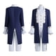 thumbnail image 1 of Conjunto de abrigo, camisa, pantalón y chaleco de manga larga para hombre, estilo cosplay, blusa de poliéster, 1 of 9