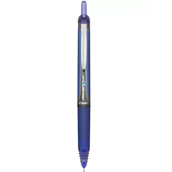 26068 Pilot Precise V7 Rt Rollingball Pen, Fine 0.7Mm, Blue, Pack Of 2