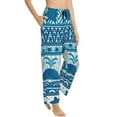 thumbnail image 2 of Disketp Sea Underwater Animals Print Women'S Comfy Pajama Pants Casual Drawstring Palazzo Lounge Wide Leg Pants, 2 of 9