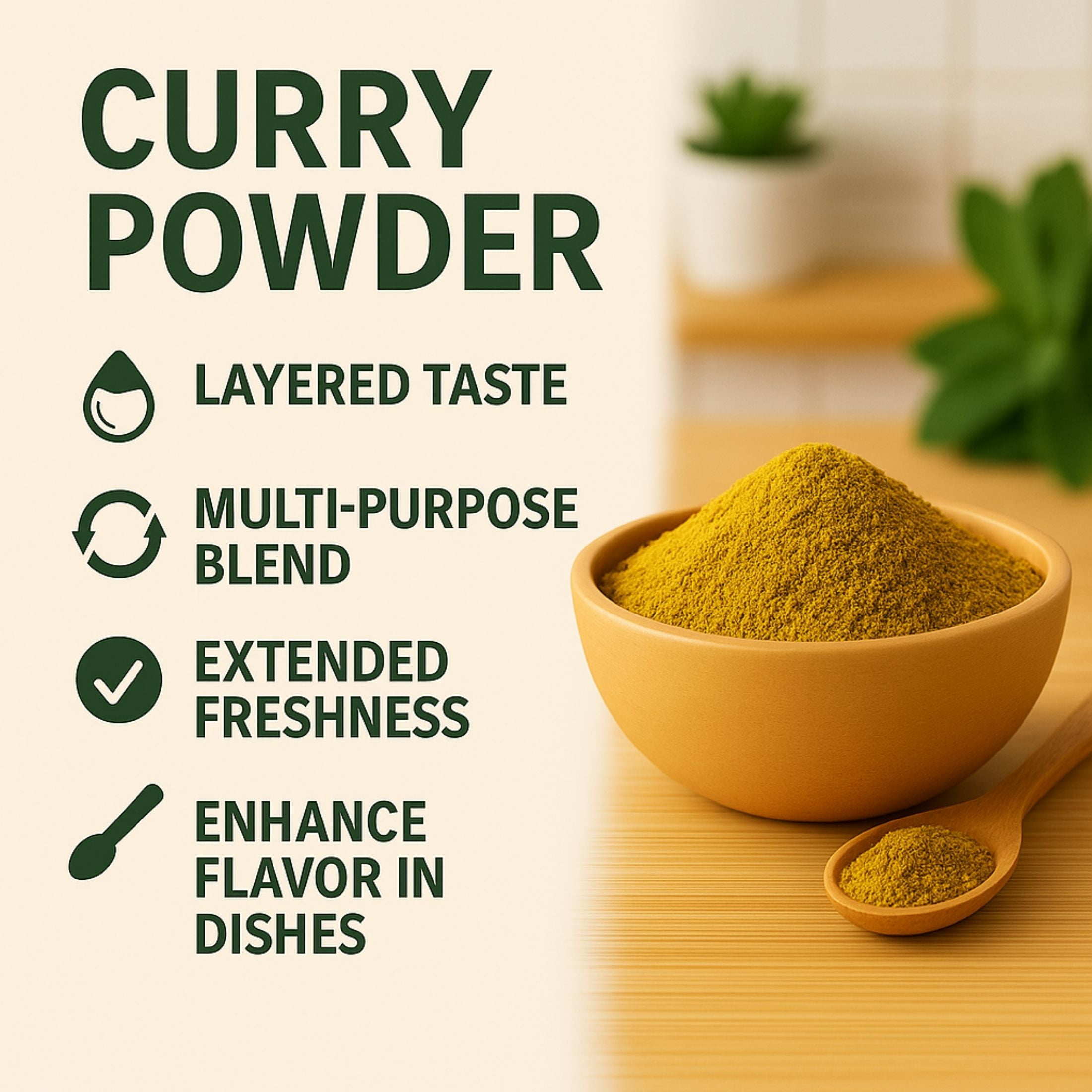 Spicy Pantry Curry Powder – 5lbs, Mild Indian Spice Blend, Perfect for Curries & Seasoning, Resealable Bag