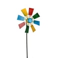thumbnail image 2 of Windmill Colorful Iron Windmill Stake Metal Windmill Lawn Ornament Decorative Garden Sculpture Ground Stake, 2 of 8