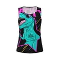 thumbnail image 6 of Sigee Rex Dinosaur With Sunglasses for Women's Workout Tank Top,Running Tank Tops,Sleeveless Gym ClothesSmall, 6 of 8